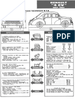 92 Fiche Technique Renault 4CV Modele 1957 1961