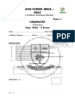 Chemistry Paper 1 Mock 2022
