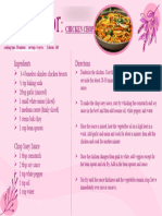 Recipe Card For Chicken Chop Suey