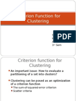 Criterion Function For Clustering