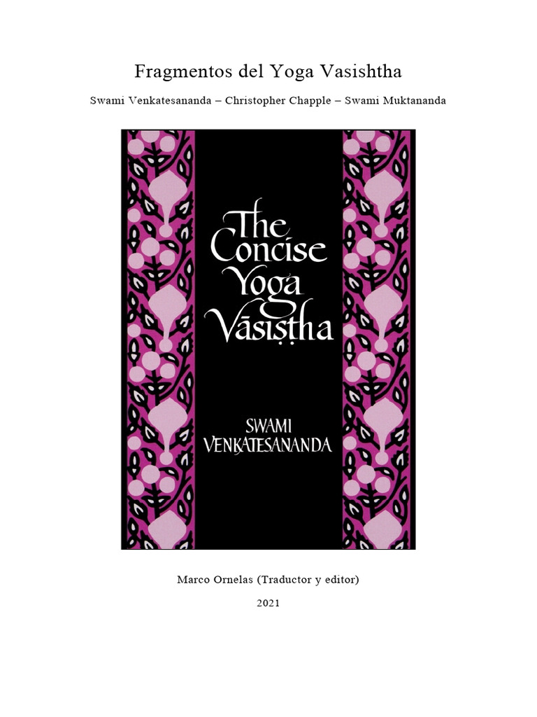 Fragmentos Del Yoga Vasishtha Swami Venk PDF Mente Rama