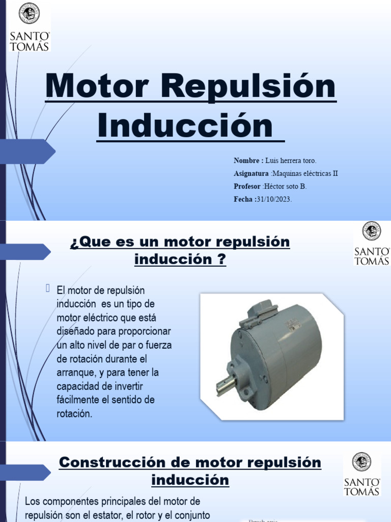 Motor Repulsión Inducción | PDF | Motor eléctrico | Inducción ...