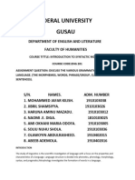 Grammatical Units of Languages