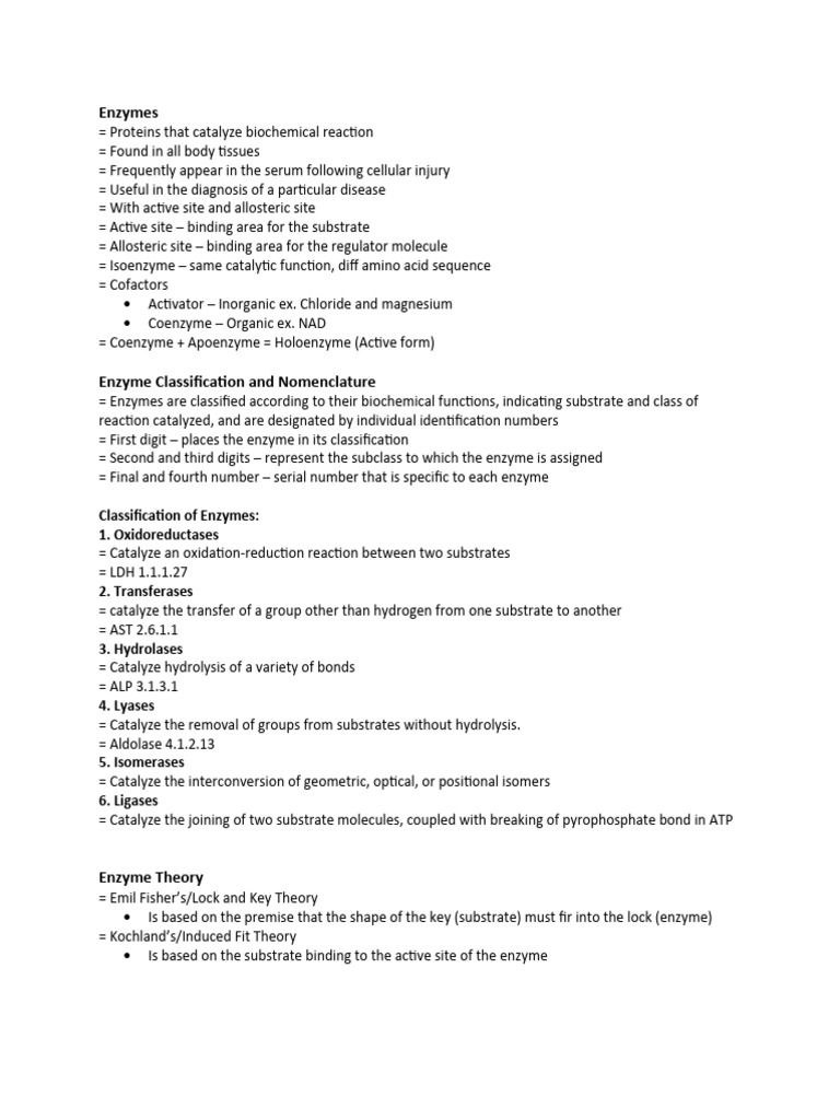 ENZYMES PDF Myocardial Infarction Enzyme