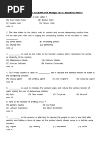 Printing Technology MCQs Part 2