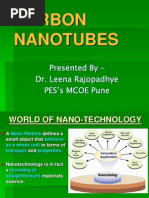 Carbon Nanotubes: Presented by - Dr. Leena Rajopadhye PES's MCOE Pune