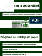 CEUM UNIMET, Comunidad Organizada Ecoeficiente 2010