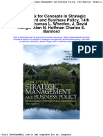 Test Bank For Concepts in Strategic Management and Business Policy 14th Edition Thomas L Wheelen J David Hunger Alan N Hoffman Charles e Bamford