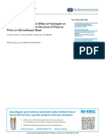 New Interpretation of The Effect of Hydrogen On The Ion Distributions and Structure of Passive Films On Microalloyed Steel