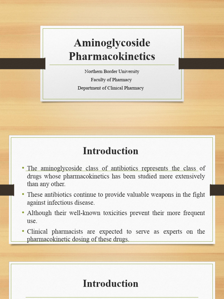 Aminoglycoside Pharmacokinetics | PDF | Pharmacokinetics | Chronic ...