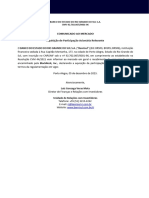 Comunicado Ao Mercado Aquisição de Participação Acionária Relevante