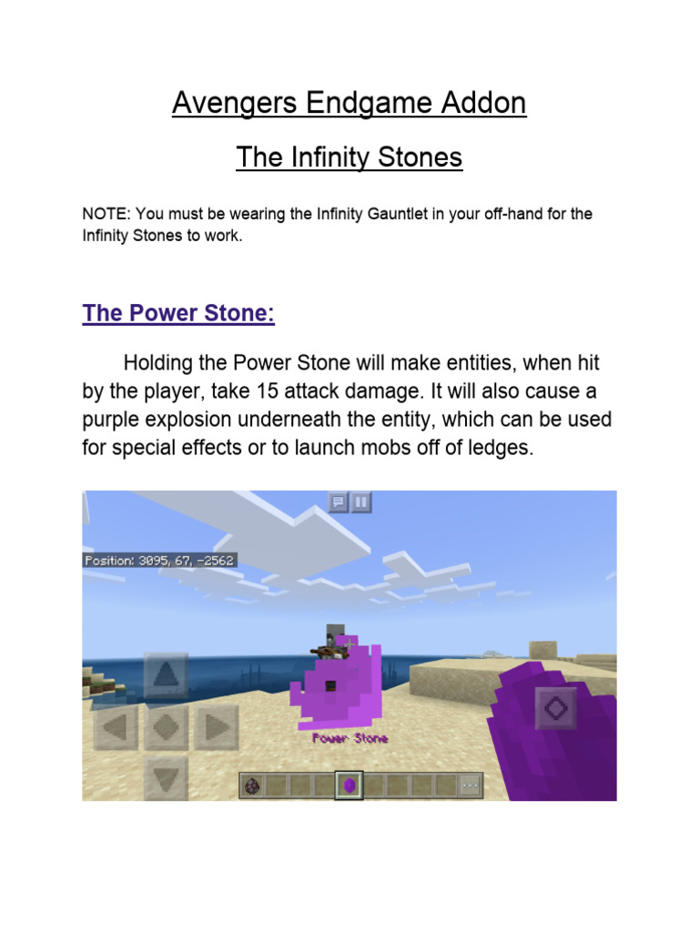 Avengers Endgame Addon - Infinity Stones | PDF
