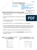 4.6 - Graphing From Factored and Standard Form