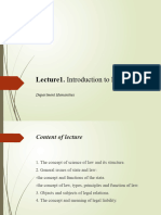 Lecture 1 (Law)