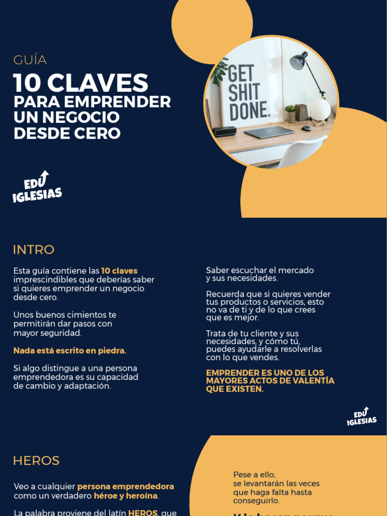 10 CLAVES PARA EMPRENDER UN NEGOCIO DESDE CERO v2 | PDF | Iniciativa ...