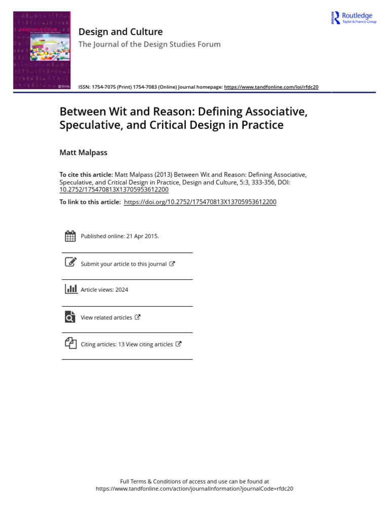Defining Critical Design Practices | PDF | Satire | Design