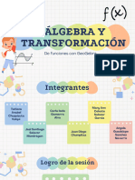 Álgebra Y Transformación: de Funciones Con Geogebra