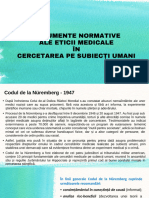 CURS 5 - Documente Normative Ale Eticii Medicale În Cercetarea Pe Subiecți Umani