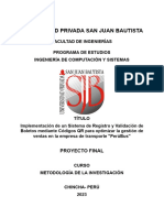 Lrpd-Proyecto Final Del Curso-Met. Inv.-Trabajo Bibliografico-2023-2