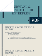 Survival & Growth of The Enterprise