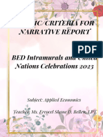 Rubric Narrative Report - Applied Economics