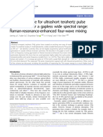 A Novel Scheme For Ultrashort Terahertz Pulse Generation Over A Gapless Wide Spectral Range: Raman-Resonance-Enhanced Four-Wave Mixing