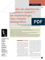 Cambio de Plataforma ("Platform Switch") en Implantología. Una Revisión Bibliográfica