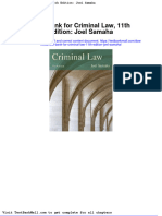 Test Bank For Criminal Law 11th Edition Joel Samaha