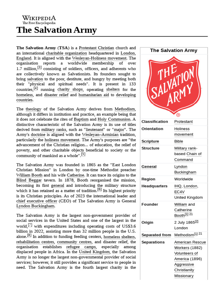 The Salvation Army PDF Jesus Eucharist