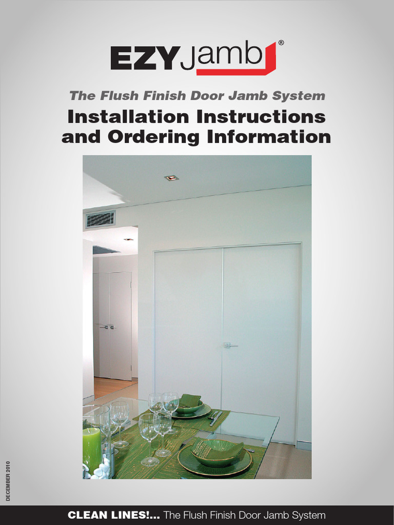 EZY Jamb Installation Guide PDF Door Drywall