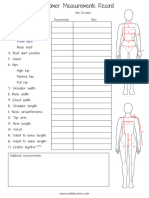 Name: Date Recorded: Measurements Notes