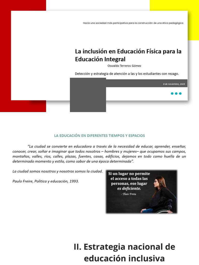 La Inclusión En Educación Física Para La Educación Integral Mce