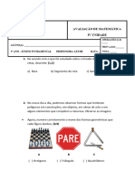 Avaliação de Matemática Iv Unidade 5 Ano