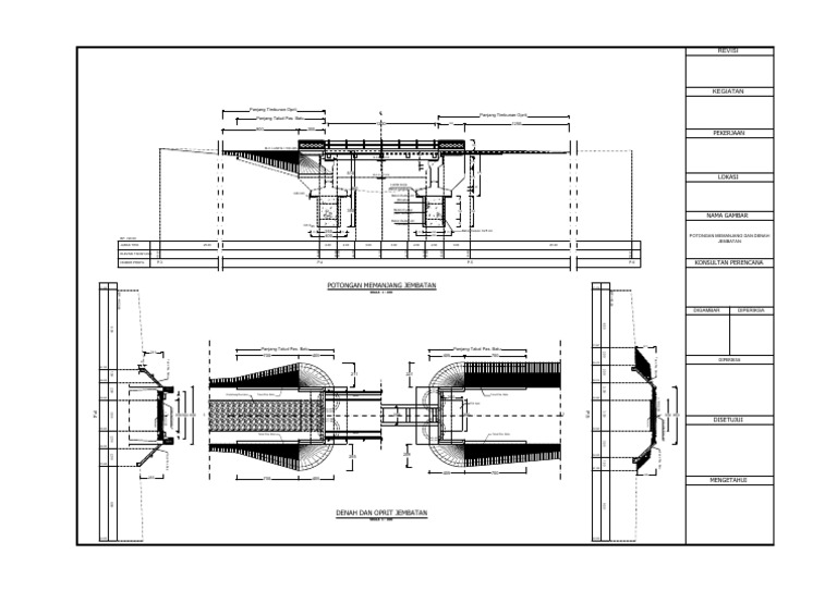 3 Denah Dan Potongan Memanjang-Model | PDF