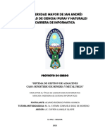 Universidad Mayor de San Andrés Facultad de Ciencias Puras Y Naturales Carrera de Informatica