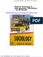 Test Bank For Sociology A Down To Earth Approach 14th Edition Jim M Henslin