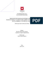 Percepción de Equidad de Género, Equilibrio Trabajo-Familia Y Satisfacción Laboral en Trabajadores de Una Empresa Vitivinícola, Maule