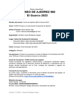 Bases Específicas TORNEO DE AJEDREZ 960 El Guarco 2023 10DIC