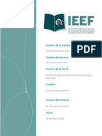 Tarea Análisis de La Gestión Gubernamental Eje Salud y Vida Digna