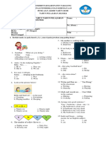 Soal Bahasa Inggris PAS Kelas 4-1