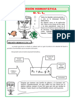 Presión Hidrostática para Segundo Grado de Secundaria