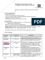 English Conversation - Course Syllabus S2 - 2023