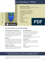 Motorola t5500 Product Sheet