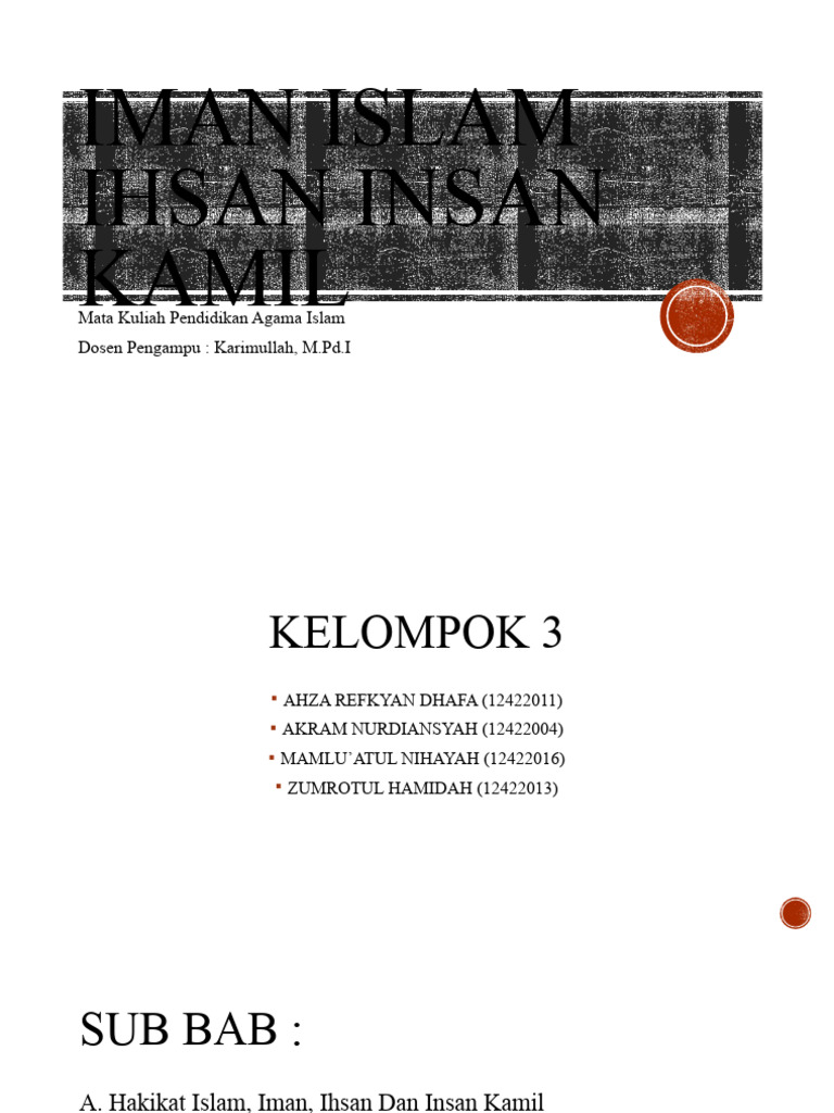 Iman Islam Ihsan Insan Kamil | PDF