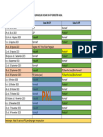 Schedule Blok XI ATP Dan XII ATP
