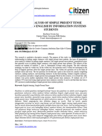 Error Analysis of Simple Present Tense Sentences in English by Information Systems Students Eka Resty Novieta Sari