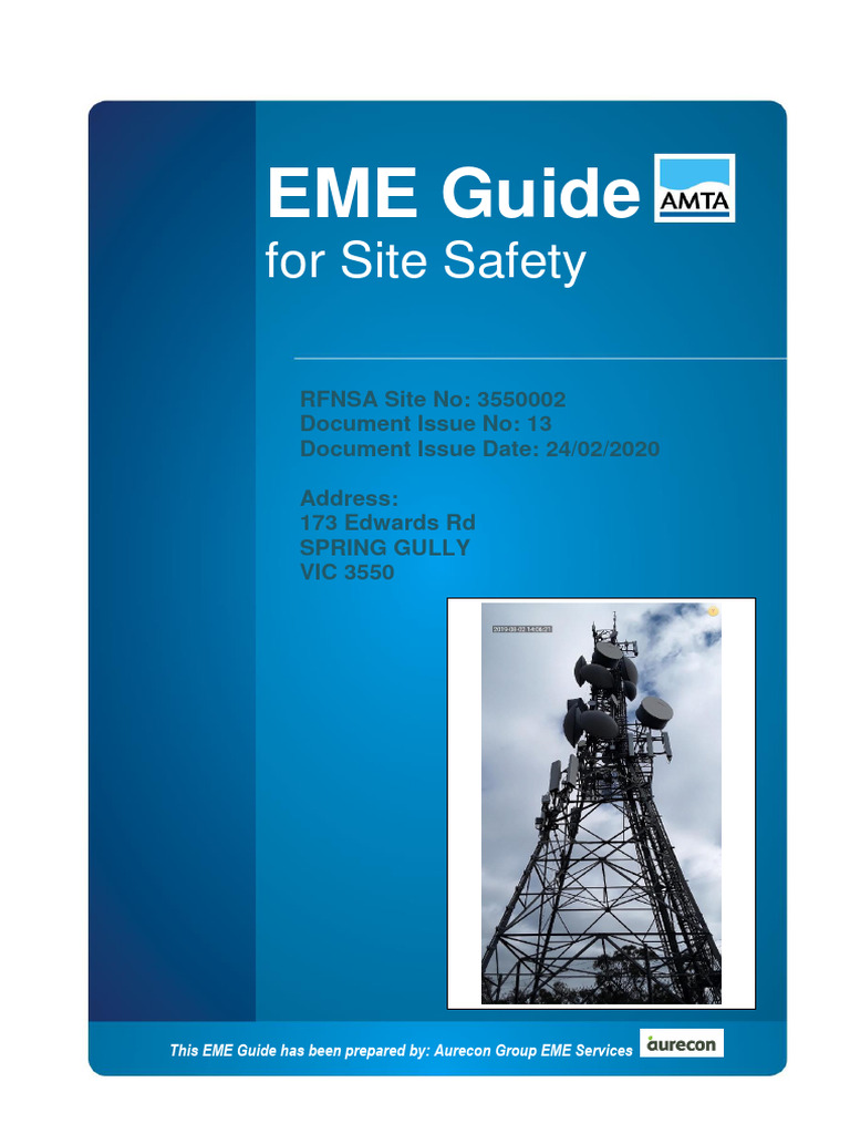 EME Site Safety Guide for RFNSA 3550002 | PDF | Telecommunications ...