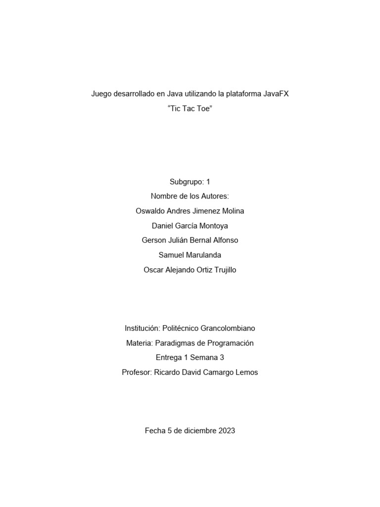 Entrega final paradigmas de programaci n pdf java lenguaje de