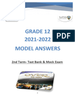 Grade 12 Test Banks 2nd Term Model Answers