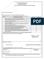 Contoh Form Deklarasi Kesehatan